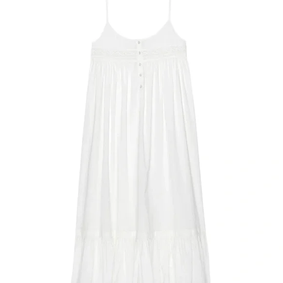 THE GREAT THE EYELET RUFFLE TANK NIGHT DRESS, 1 - Picture 5 of 13